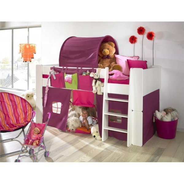 For barn loftseng 90 x 200 cm - Ren hvit For barn loftseng 90 x 200 cm - Ren hvit