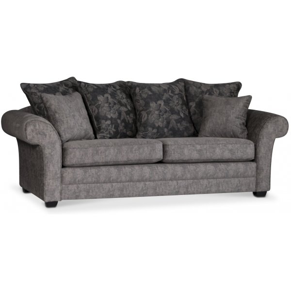 Eriksberg 3-seter sofa - Grå/brunt mønster Eriksberg 3-seter sofa - Grå/brunt mønster