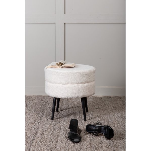 Mariana sittepuff - Hvit teddy Mariana sittepuff - Hvit teddy