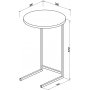 Mitazor sidebord 38 cm - Furu/sort