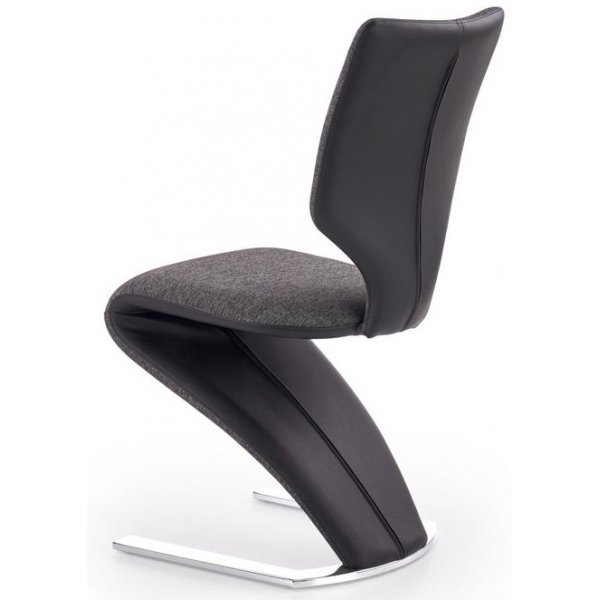 Zackary spisestol - Mrk gr/svart