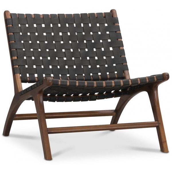 Lenestol Porto - Svart / Teak