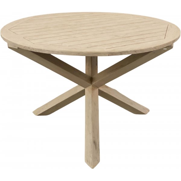 Rundt Salt spisebord i gr teak - 120 cm i diameter
