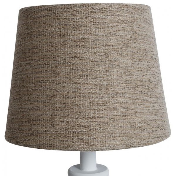 Rund lampeskjerm 18x23x18 cm - Natur (grovt linty)