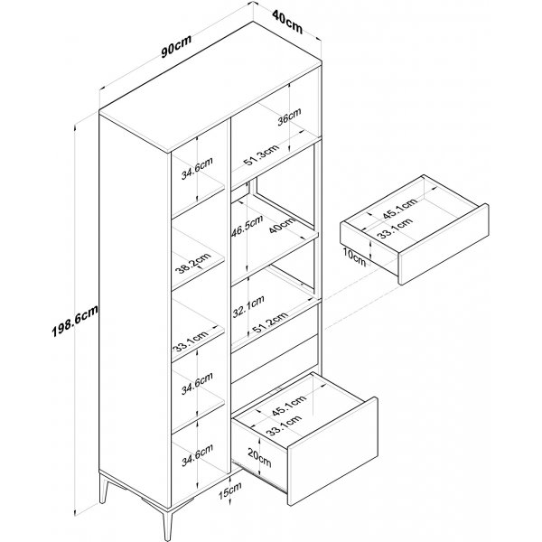 Jericho skap 112 - Hvit Jericho skap 112 - Hvit