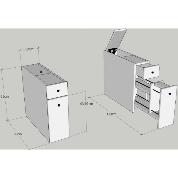 Calencia skap - Hvit Calencia skap - Hvit