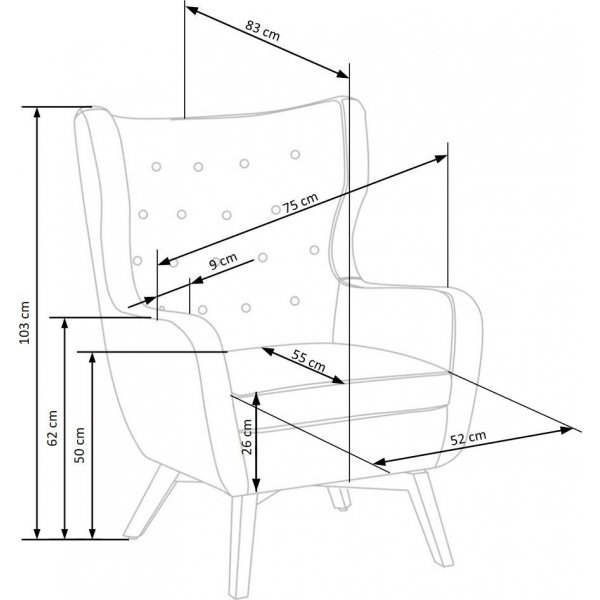 Goodman lenestol - Burgundy Goodman lenestol - Burgundy