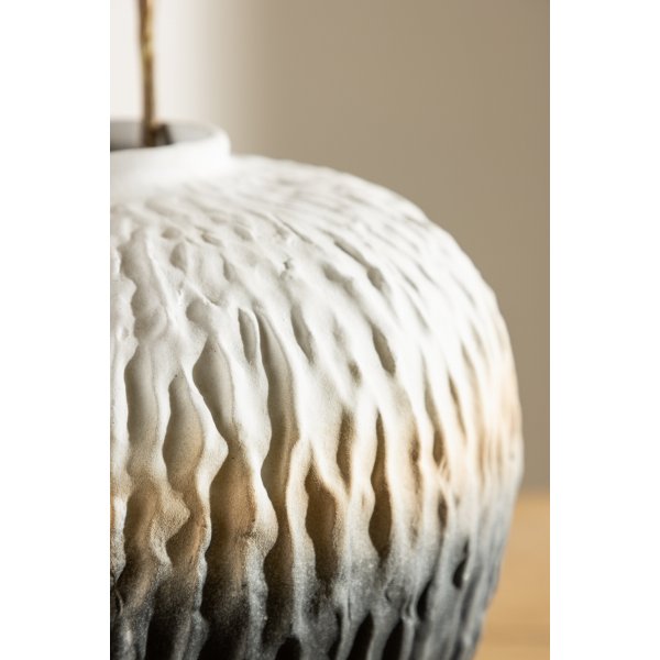 Rutevase 29 x 34 cm - Beige/Grå/Hvit Rutevase 29 x 34 cm - Beige/Grå/Hvit