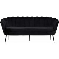 Ballini 3-seter sofa - Svart fløyel Ballini 3-seter sofa - Svart fløyel