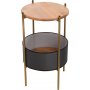 Pergo sidebord med kurv 40 cm - Sort/eik