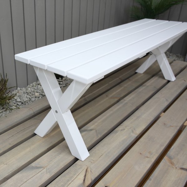 Scottsdale benk 140 cm - Hvit