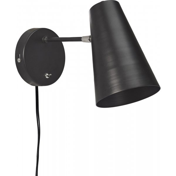 Kornett vegglampe - Sort - 26 cm