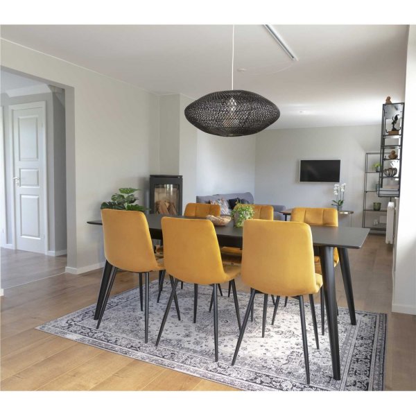 Middelfart Spisestol - Gul/svart Middelfart Spisestol - Gul/svart