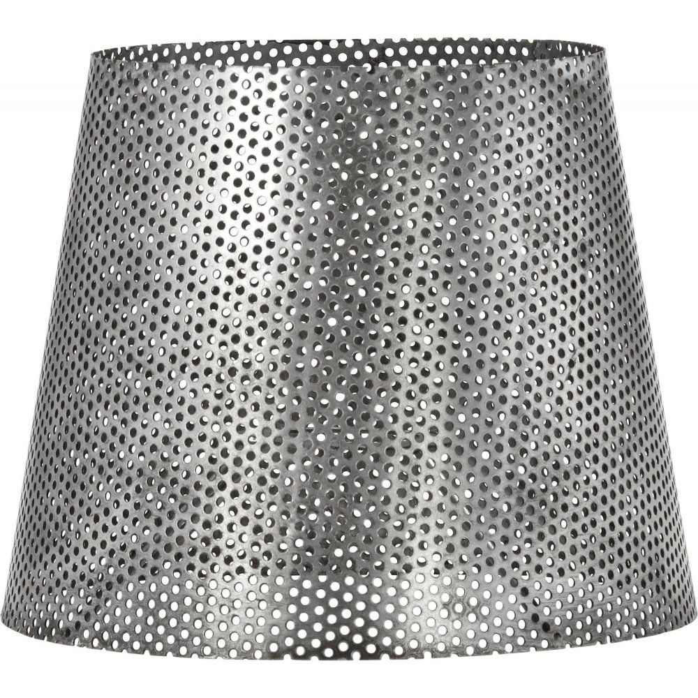 Mia mønstret metall lampeskjerm - Antik sølv - 17 cm - Lampeskjermer