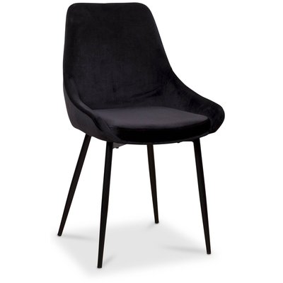 Theo stol i svart flyel + Mbelpleiesett for tekstiler