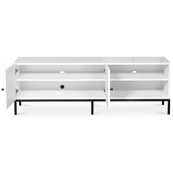 Stilo V.2 mediabenk - Hvit / Svart metall Stilo V.2 mediabenk - Hvit / Svart metall