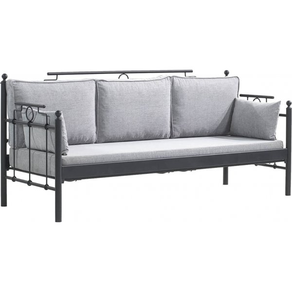 Hampus 3-seters utesofa - Svart/ryk
