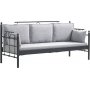 Hampus 3-seters utesofa - Svart/ryk