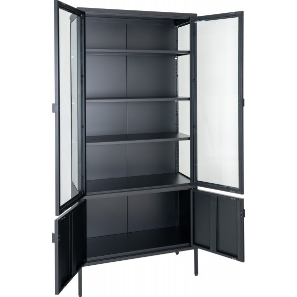 Brisbane glassskap 80x35x180 cm - Sort Brisbane glassskap 80x35x180 cm - Sort