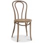 PiPi spisegruppe, rundt spisebord 120 cm inkludert 4 stk. Stol No18 i byd tre i vintage-utfrelse - Svartbeiset tre