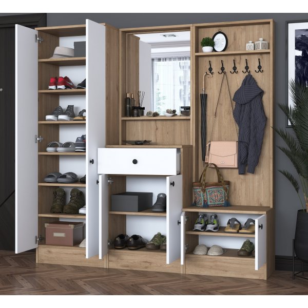 Mendy hallmbler 180 cm - Valntt/hvit