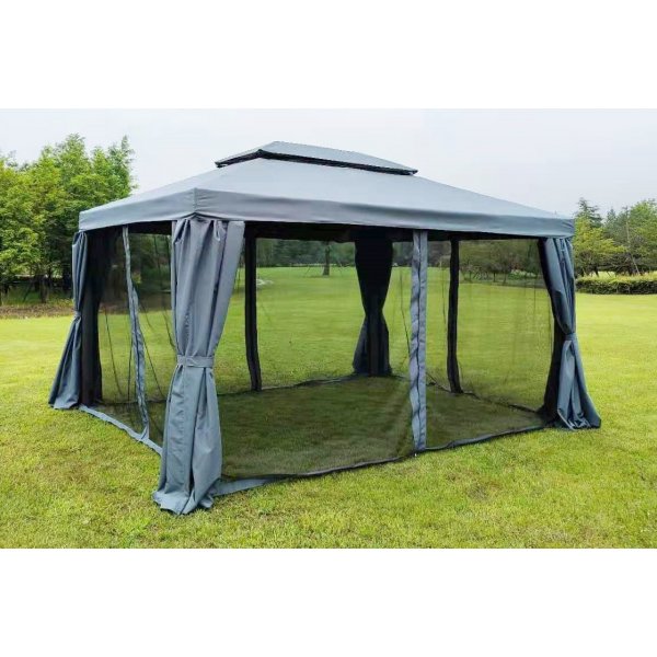 Athen Paviljong 3x4m med myggnetting - Gr