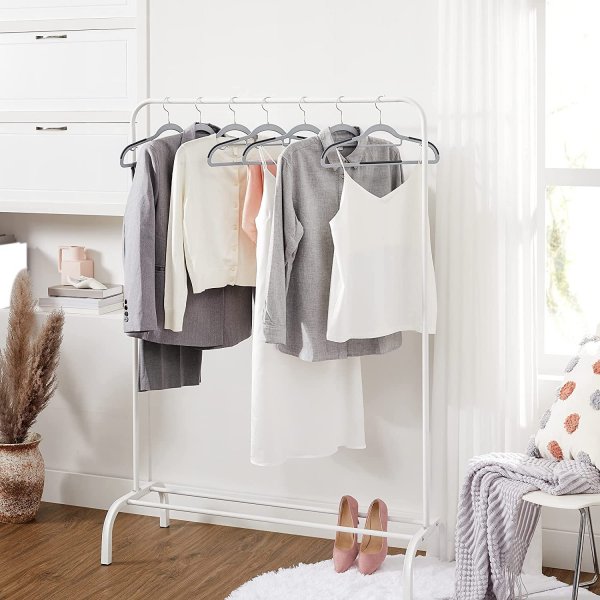 Kleshenger, plast, 42 cm, 30-pakning - Grå Kleshenger, plast, 42 cm, 30-pakning - Grå