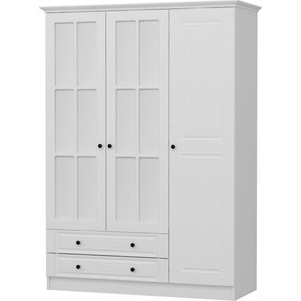 Capeto garderobe med speildører, 135 cm - Hvit Capeto garderobe med speildører, 135 cm - Hvit