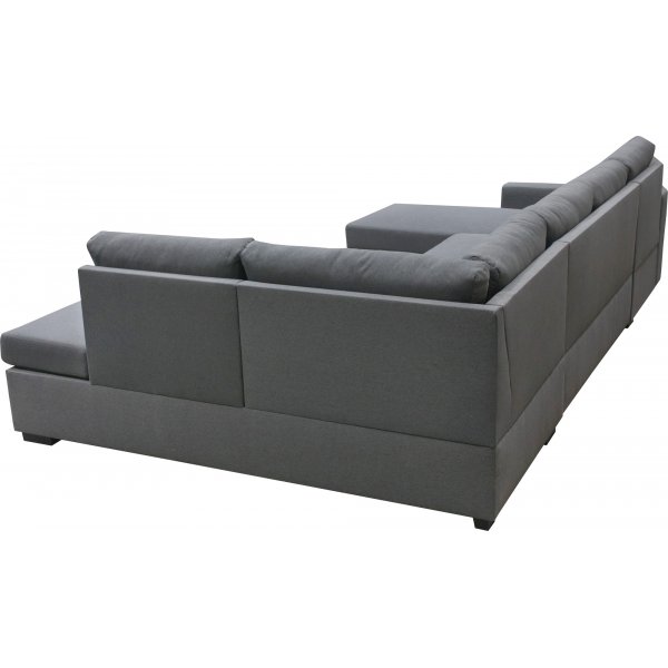 Sofa U-formet sofa 309 cm mørkegrå stoff - Solna + Tekstilrens for møbler Sofa U-formet sofa 309 cm mørkegrå stoff - Solna + Tekstilrens for møbler