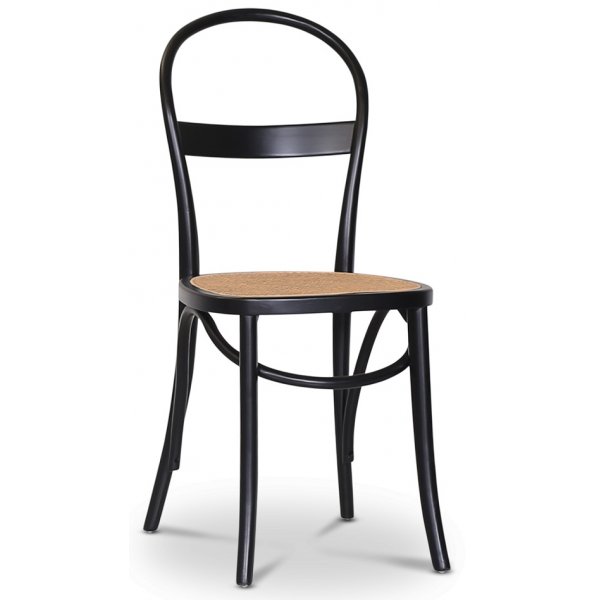 Skagen spisegruppe; spisebord 160/210x90 cm - Hvit / brunoljet eik med 4 stk Danderyd No.16 stoler Svart