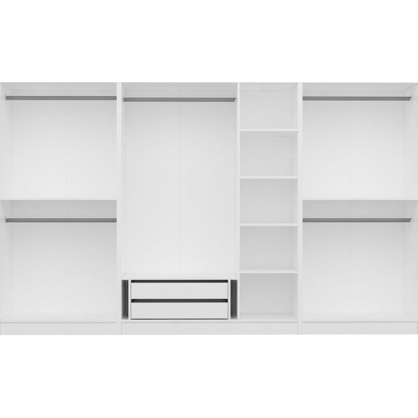 Rizada garderobe 315x52x210 cm - Hvit
