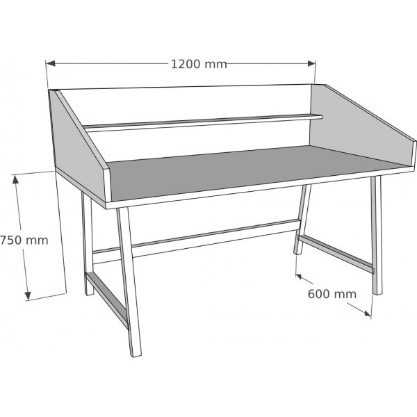 Meja skrivebord - Eik Meja skrivebord - Eik