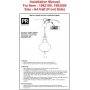 Hamilton taklampe - Klart glass/sort - 30 cm