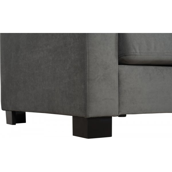Atlas 3-seter sofa med hy rygg - Gr chenille