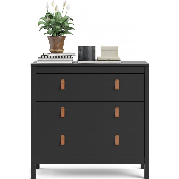 Madrid kommode med 3 skuffer - Sort