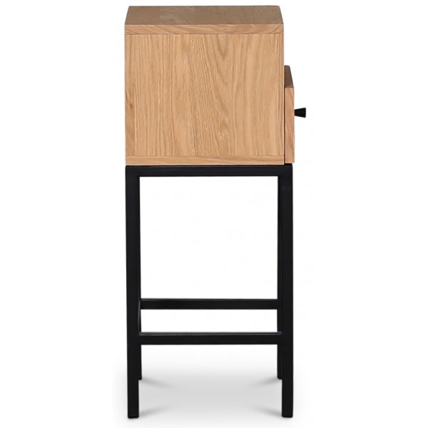Stilo V.2 nattbord - Oljet eik / Svart metall Stilo V.2 nattbord - Oljet eik / Svart metall
