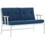 Lotus 2-seters utesofa - Hvit/bl