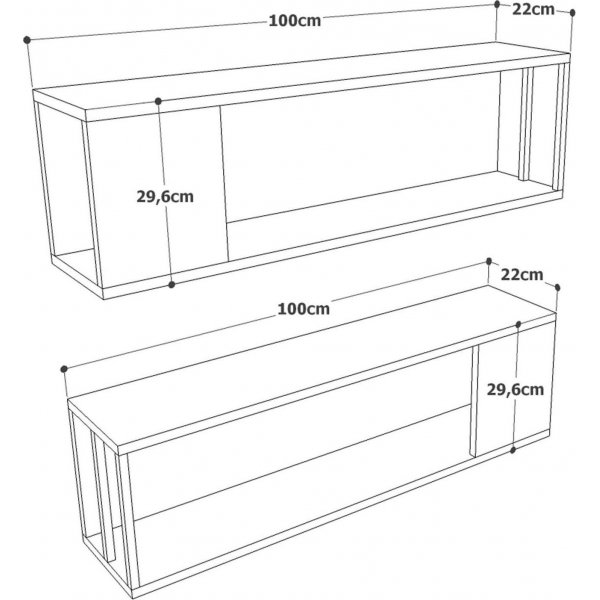 Voyage vegghylle 18 - Furu Voyage vegghylle 18 - Furu