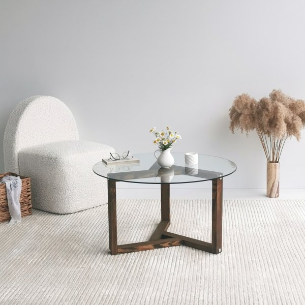 Miro salongbord Ø75 cm - Valnøtt Miro salongbord Ø75 cm - Valnøtt