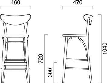 Platano barstol - Valgfri farge på rammen Platano barstol - Valgfri farge på rammen