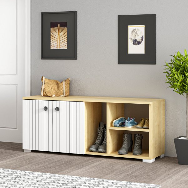 Sarandon skoskap - Hvit/safir Sarandon skoskap - Hvit/safir