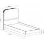 Lody enkeltseng med oppbevaring 90 x 200 cm - Gr
