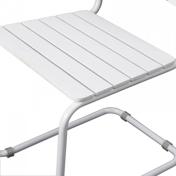 Utestol hvit stabelbar - Holm