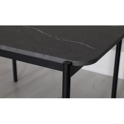 Wayne spisebord 120x80 cm - Gr marmorfolie