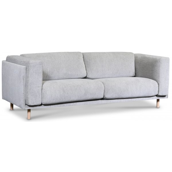 Hrnsand 3-seter sofa - Lysegr chenille