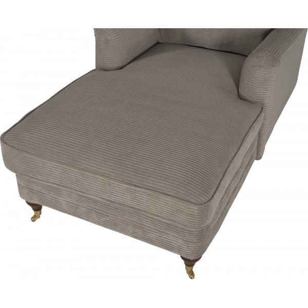 Sofa lenestol Howard mørk beige kordfløyel Sofa lenestol Howard mørk beige kordfløyel