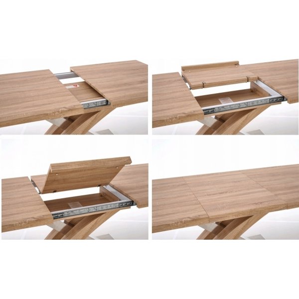 Lyall spisebord - Gull eik/svart