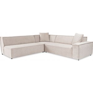 Puzzle hjrnesofa - Lys brun