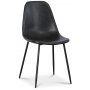 Pose spisegruppe: Bord 130 cm inkludert 4 stk skallstoler - Svart