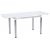 Amalie spisebord 110-170 cm - Hvit / Krom